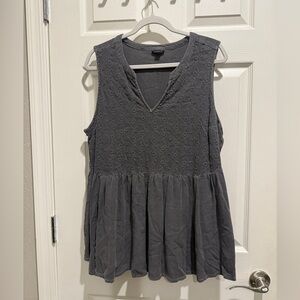 Torrid Charcoal Sleeveless Blouse